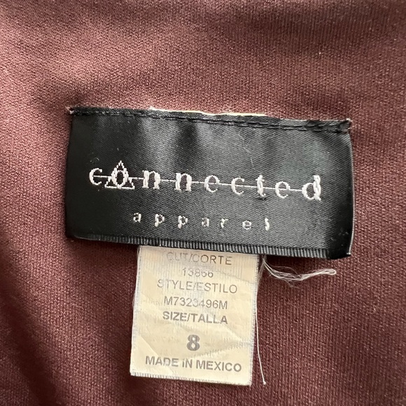 Elegant brown/white sleeveless dress by Connected apparel in size 8 - Picture 3 of 6